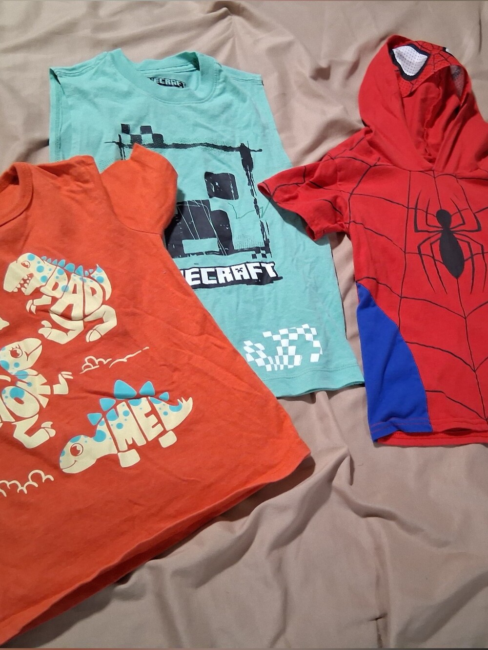 Marvel Minecraft The Childrens Place Spider-Man Pullover Hoodie Shirts Joggers